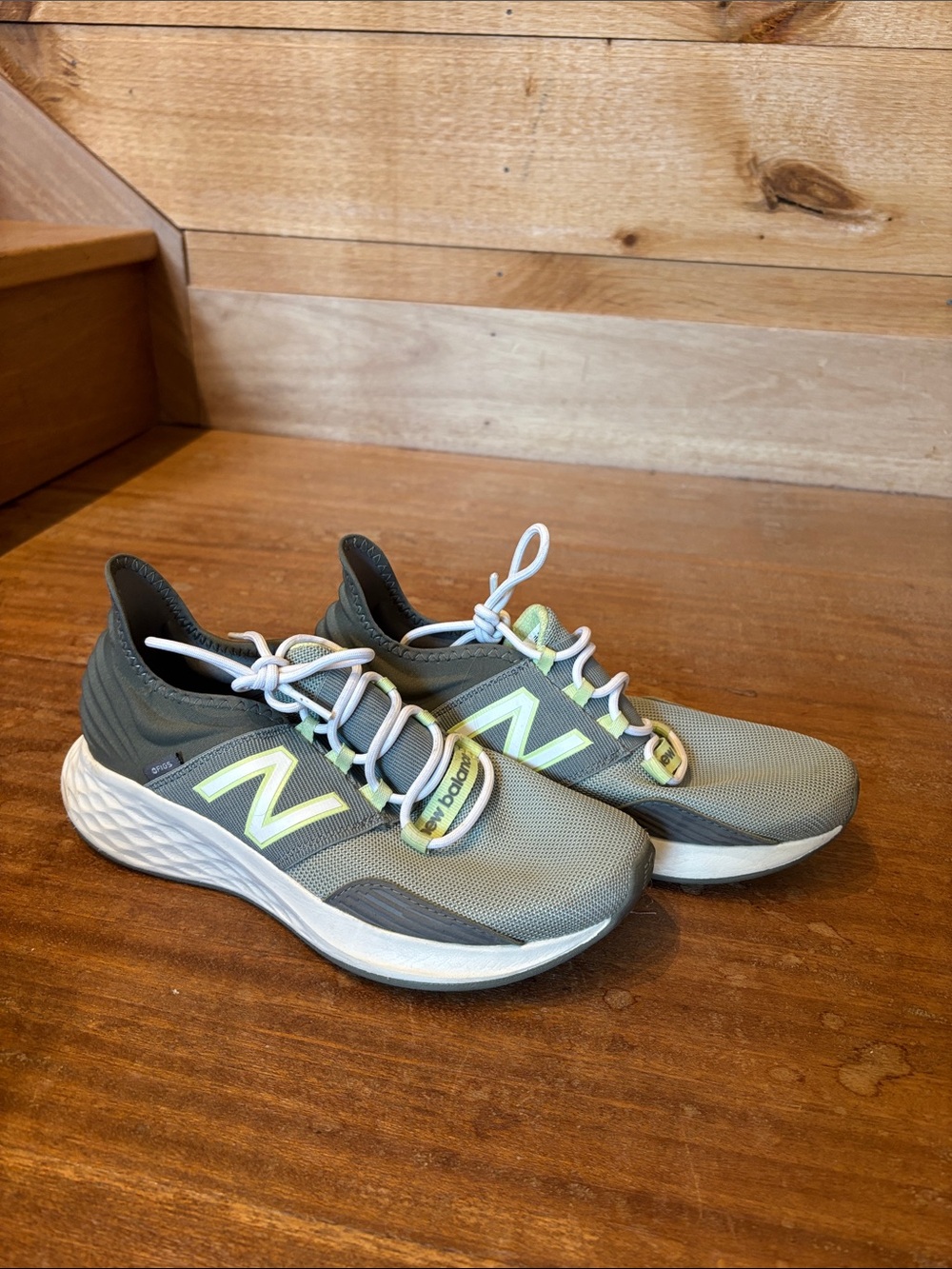 New Balance green and Gray Sneakers with lime Green Highlights